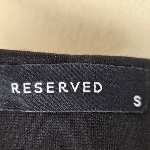 Reserved Size Small Black V-neck Bodycon Dress Rose Embroidered Long Sleeves - Picture 9 of 12